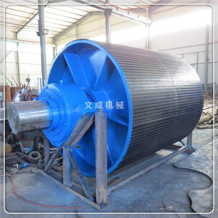 带宽500型号直径500到2000碳钢材质II型 输送机铸胶改向滚筒 包邮