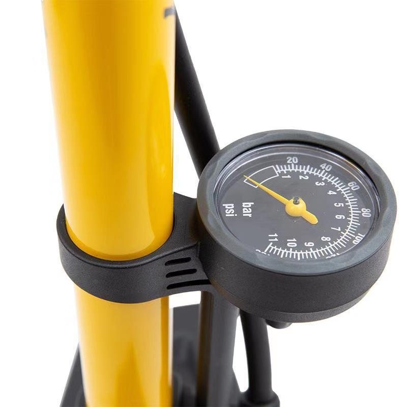 GIYO自行车打气筒落地式55E美充气带筒气压表软管嘴电动车法嘴