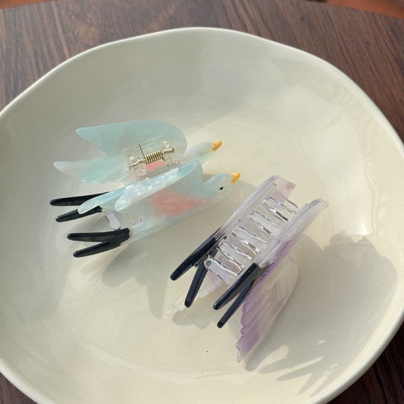 新款醋酸清透小燕子发夹器高抓高级可爱马尾女盘发感动物小鸟夹,家庭/个人清洁工具,束发带,淘宝优惠券,粉丝福利购,淘宝优惠卷