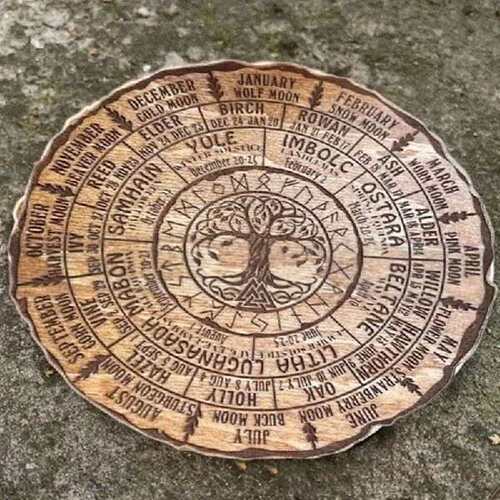 Wheel of the Year Modern Sculpture Vintage Ornament Vintage