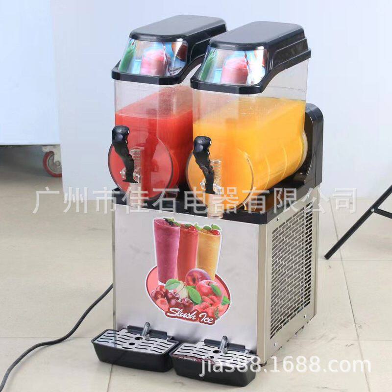 厂家供应  冷饮店 2缸雪泥机 商用 110V Slush machine 雪融机