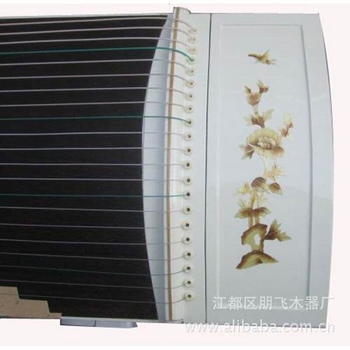 鹏飞古筝 厂家批发 白色纯色古筝 多款图案备选