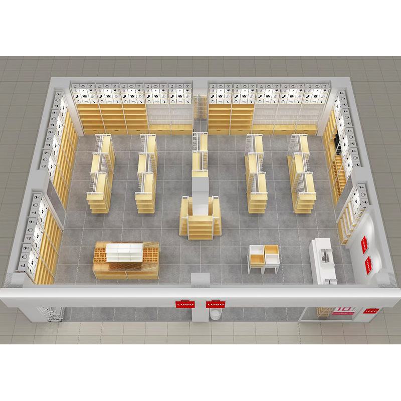 外贸板式全屋定制工装展柜中岛柜多层组合货架展示柜组装样品柜