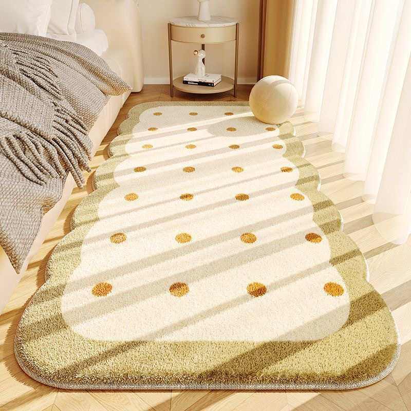 奶油风仿羊绒地毯亲肤榻榻米飘耐脏耐脏毯垫子地毯窗卧室床边长条