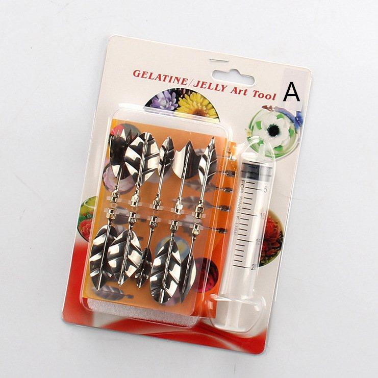 新品3d果冻蛋糕翻糖花艺术工具 套餐一套10针管果冻花布丁裱花嘴
