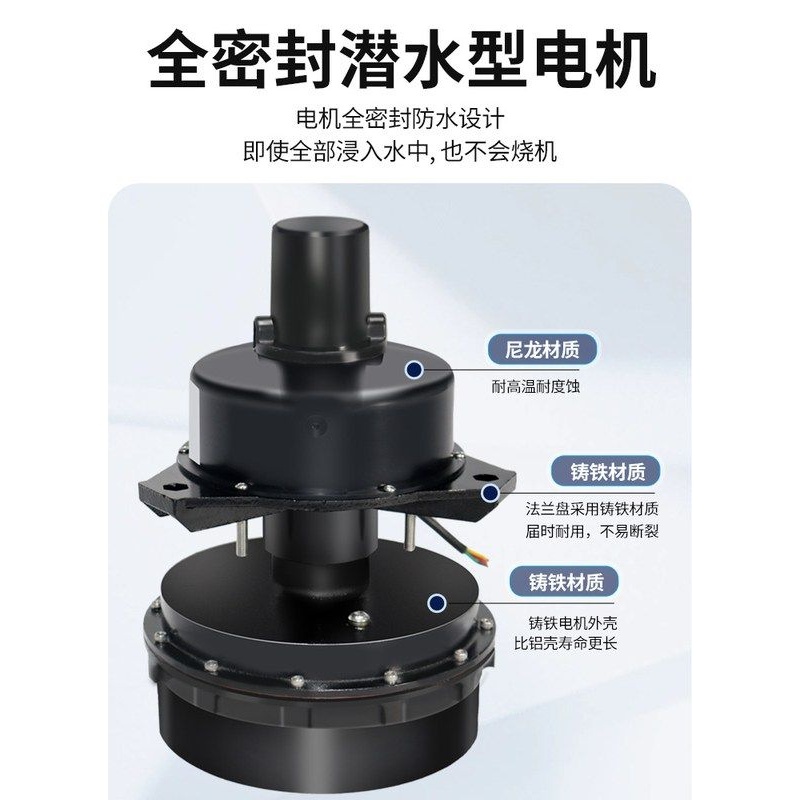 智能永磁变频防雷鱼塘增氧机叶轮式大型养殖池塘氧气泵专用打氧机