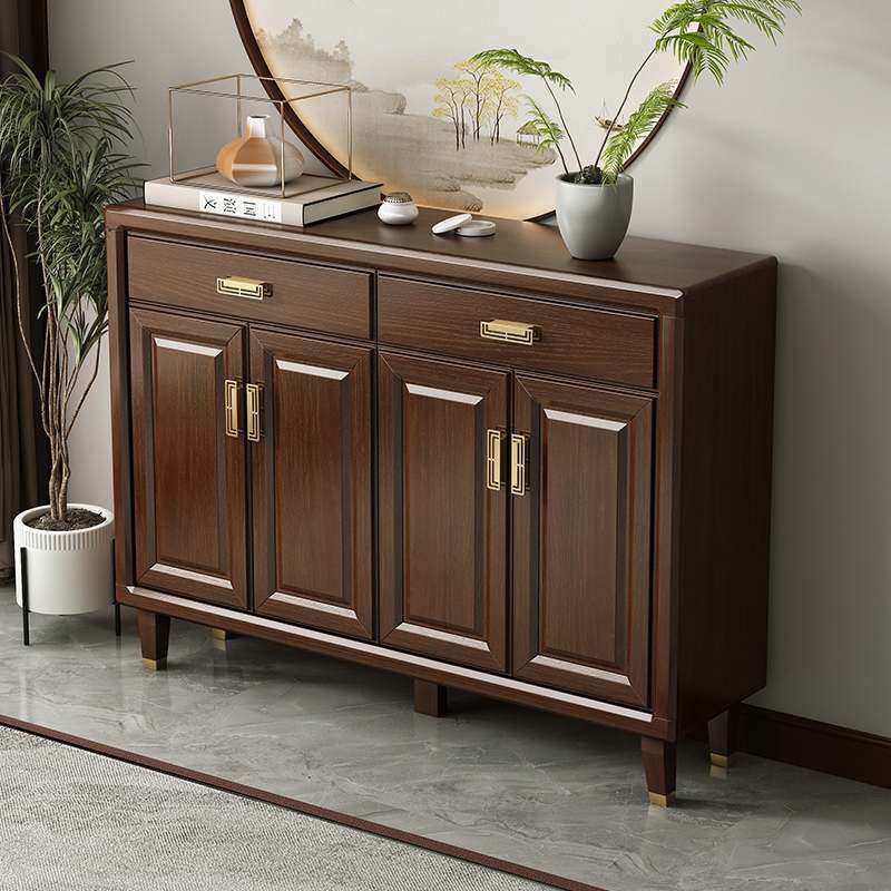 鞋柜门口家用全实木中式入户式2025爆款大容量室内靠墙多层收纳柜,住宅家具,鞋柜,淘宝优惠券,粉丝福利购,淘宝优惠卷