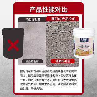 中基PH多功能乳液瓷砖拉毛界面剂 907防空鼓防脱落混凝土墙面专用