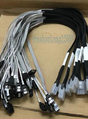 **安费诺正向1转4 Mini-SAS线 SFF-8087-4*SATA数据线SGPIO信*