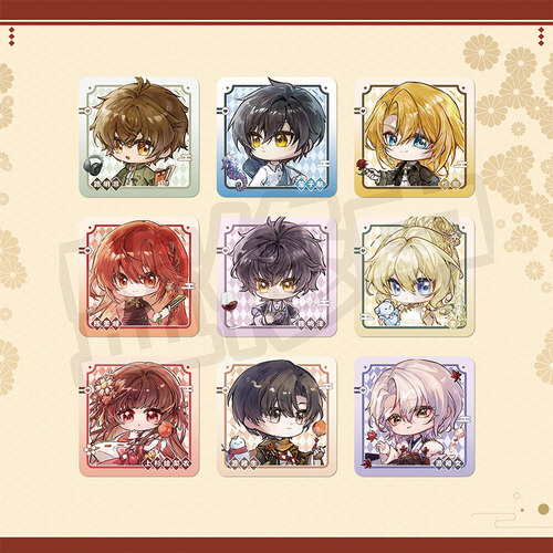 岁伴花影系列Q版pu徽章