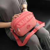 帆布包女斜挎2025新款 尼龙小巧妈妈包婆婆牛津大气斜挎包多层小包