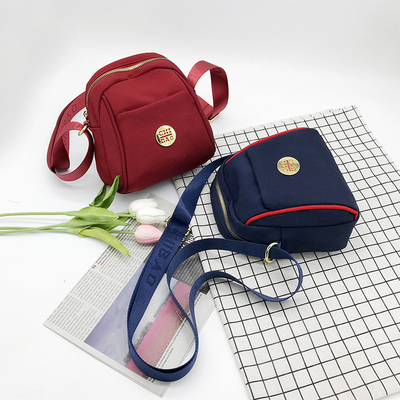 贝壳秋冬新潮撞色百搭风轻便布包