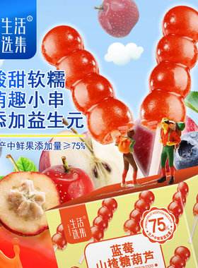 生活选集_山楂蓝莓糖葫芦儿童棒棒糖小零食
