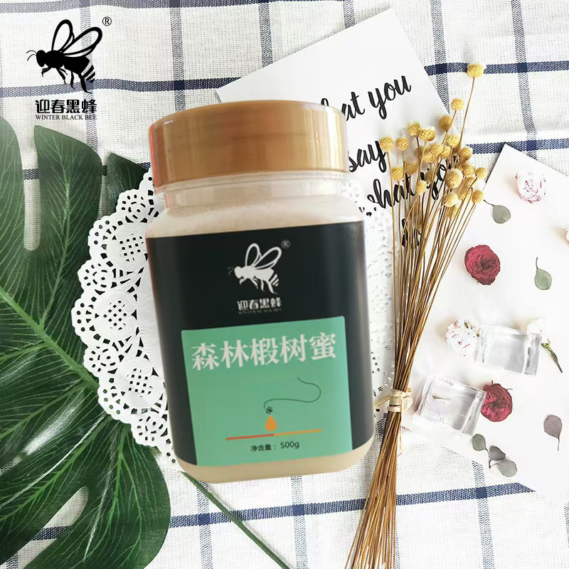 黑龙江官方虎林迎春黑蜂森林椴树蜜东北椴树蜜雪蜜蜂蜜500g/瓶