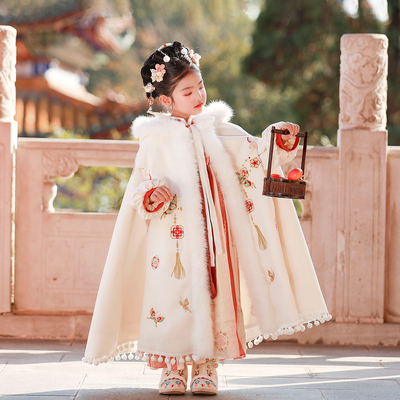 女童披风斗篷冬季加厚古风高端款