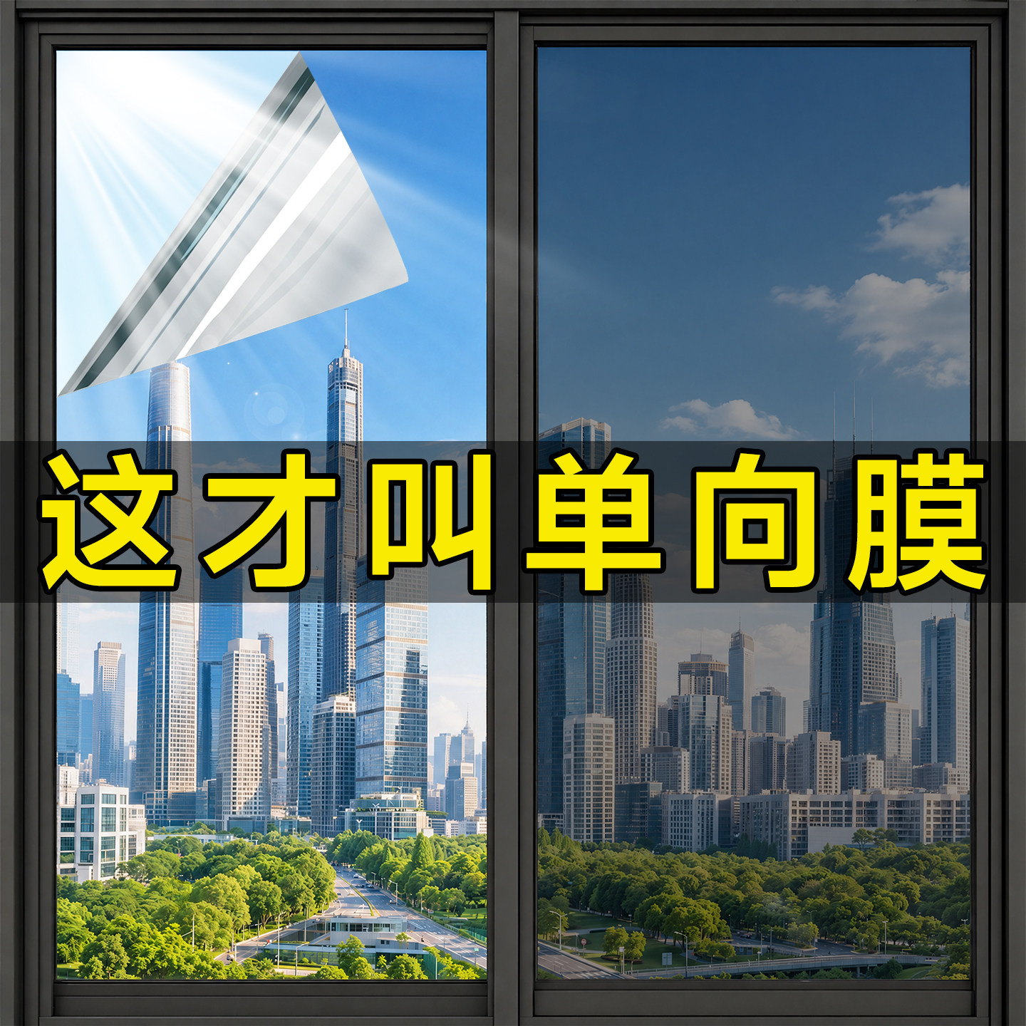 【外面看不到里面】单向防窥膜图片