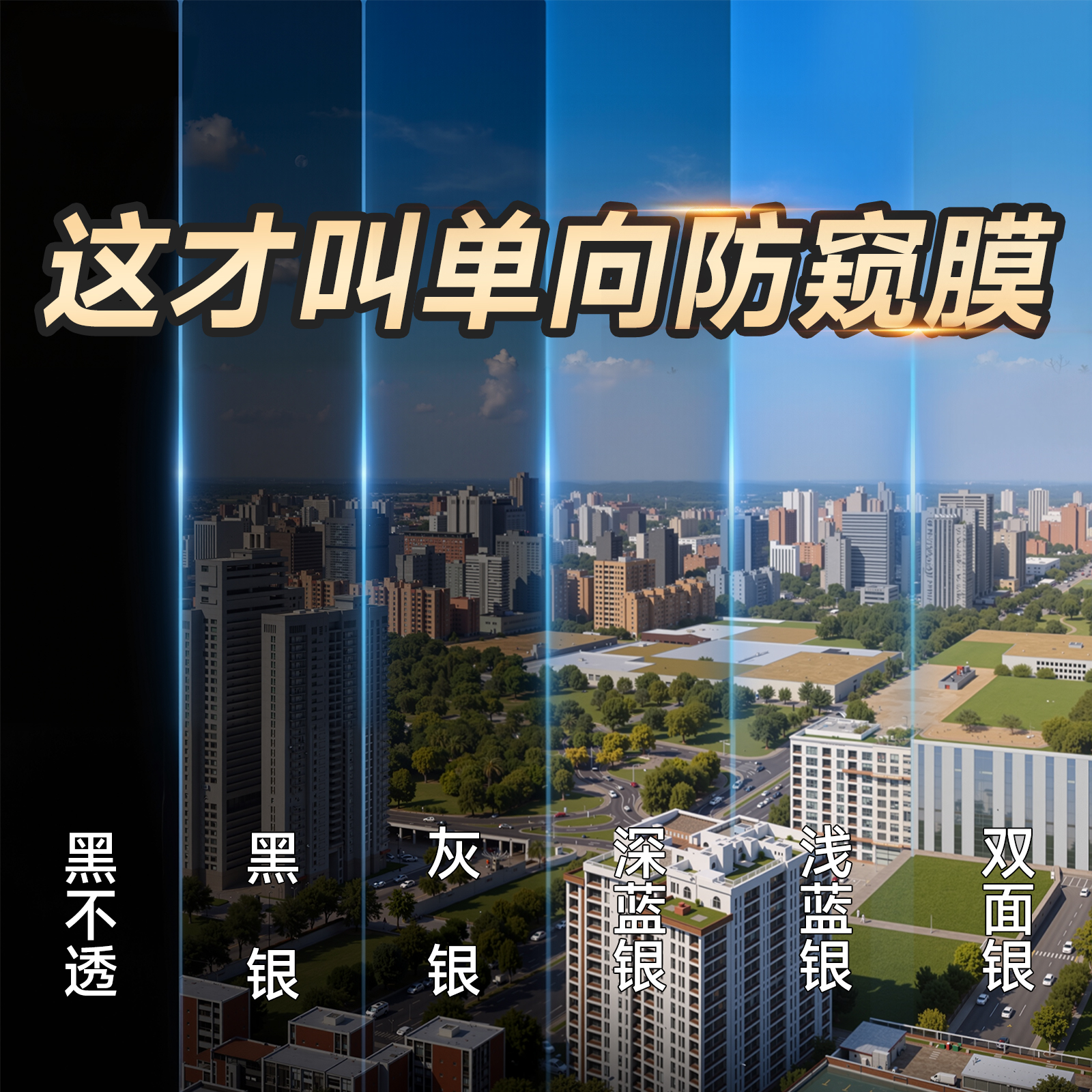 【外面看不到里面】防窥玻璃贴膜