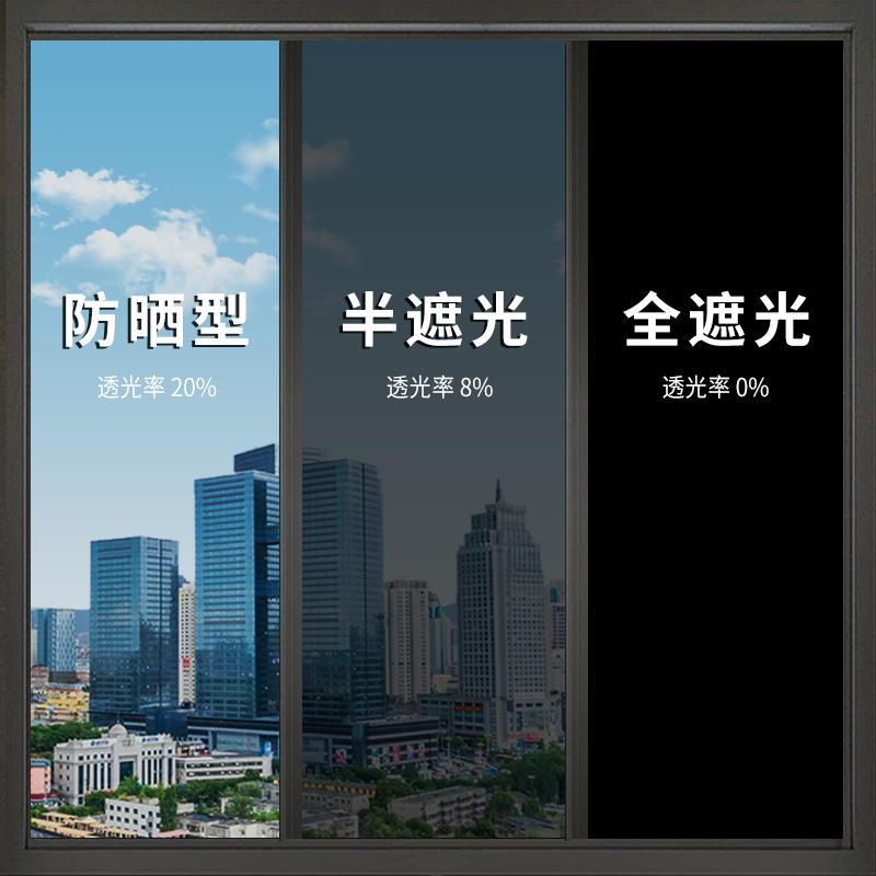 【全新升级】遮光安睡黑色玻璃贴