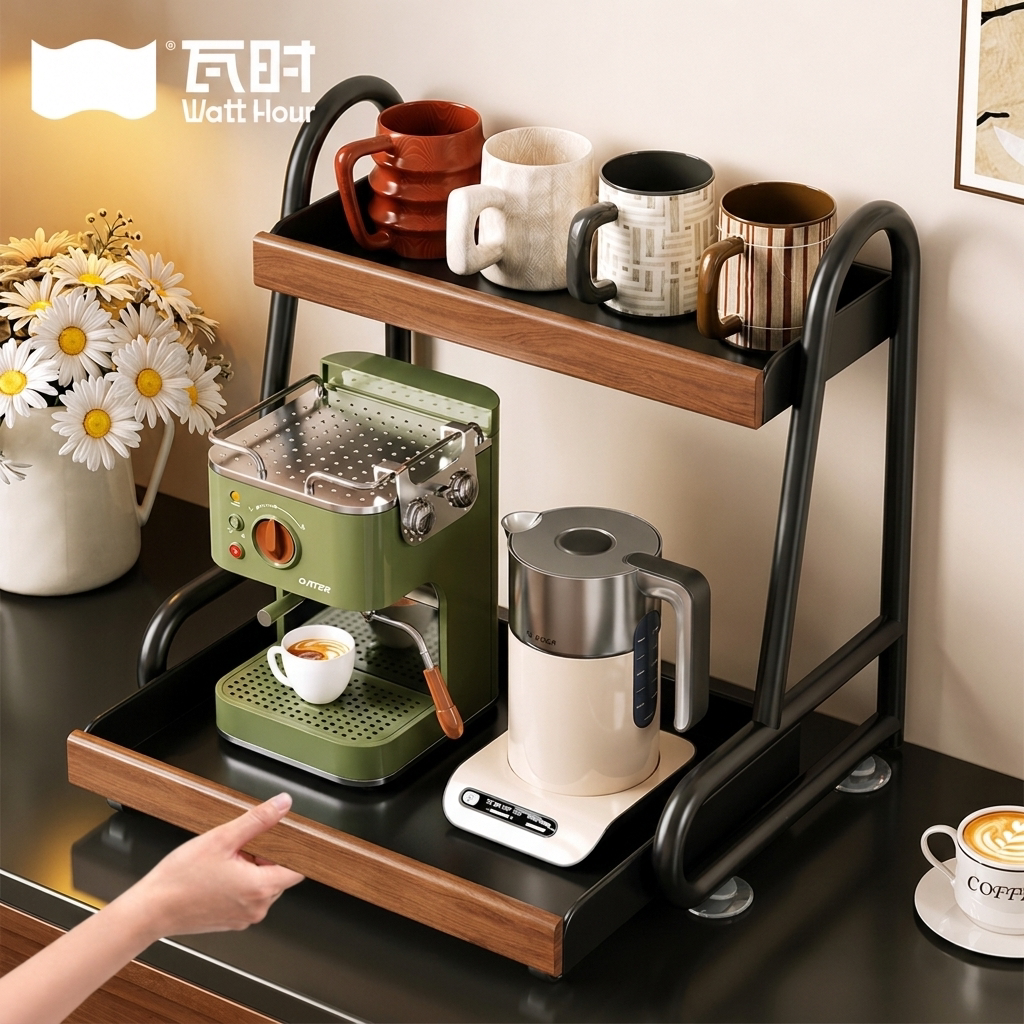 可抽拉多层家用沥水茶杯收纳架子图片