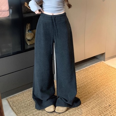 垂感加厚休闲裤女秋冬2025超火的