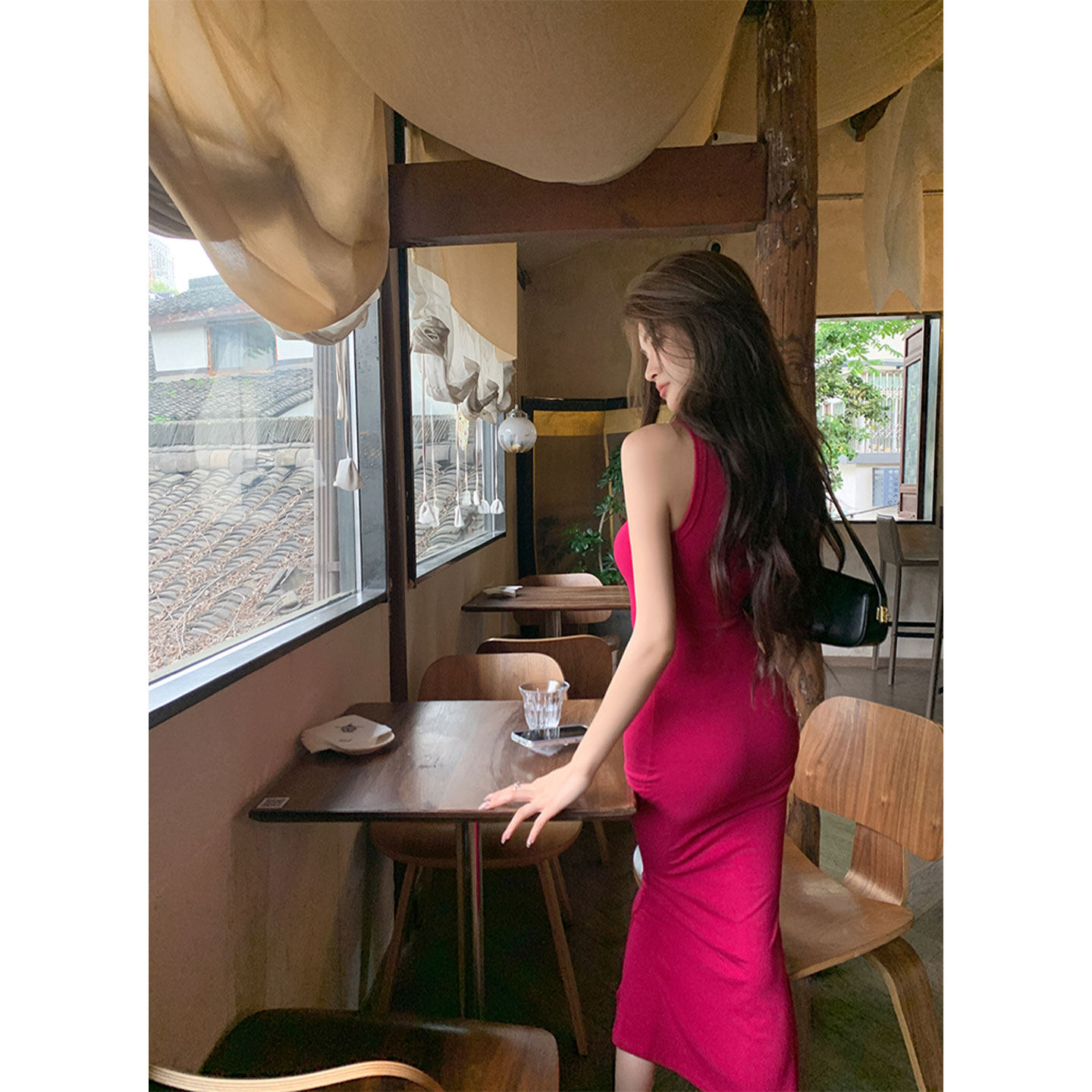 2026春夏新款无袖方领背心连衣裙女气质修身包臀针织吊带鱼尾裙子,女装/女士精品,连衣裙,淘宝优惠券,粉丝福利购,淘宝优惠卷