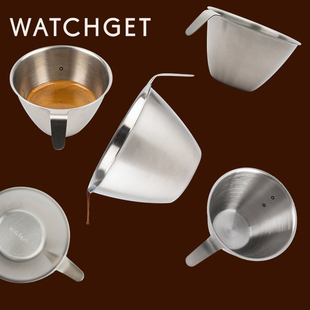 watchget不锈钢咖啡量杯小意式 盎司奶盅shot刻度浓缩萃取接液杯子