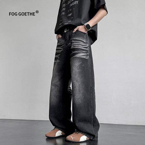 FOGGOETHE美式高街宽松牛仔裤