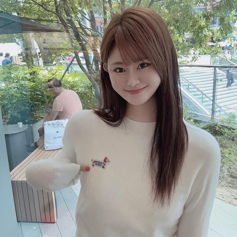重工羊毛衫韩版出口2024秋冬烫钻长袖针织衫女白色打底衫上衣毛衣