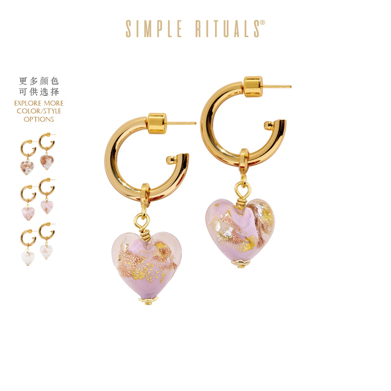 爱心手工耳环欧洲小众