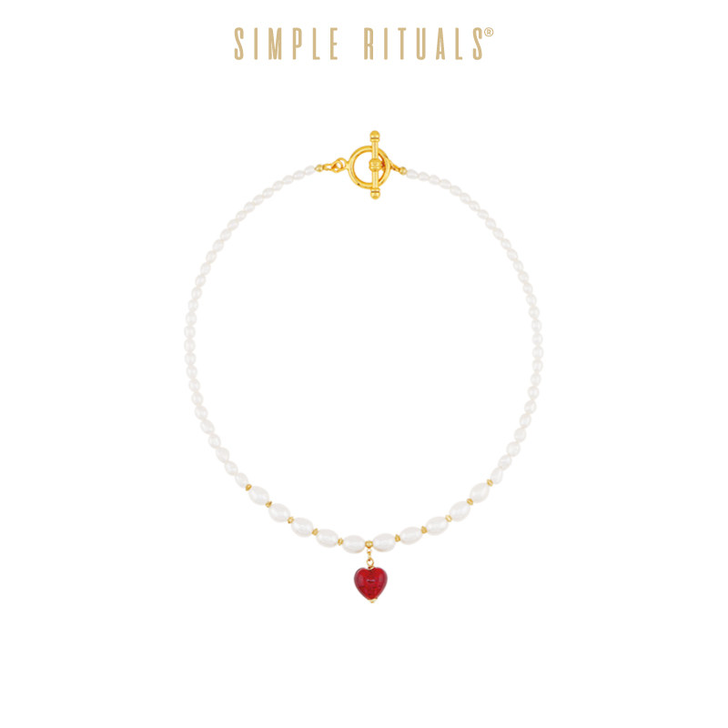 Simple Rituals25新款威尼斯爱心吊坠巴洛克珍珠渐变项链轻奢小众