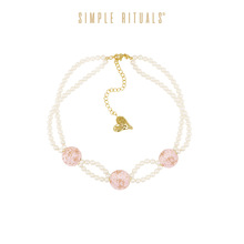 Simple Rituals 罗马圆舞曲威尼斯琉璃 双层螺纹珍珠粉梦星辰项链