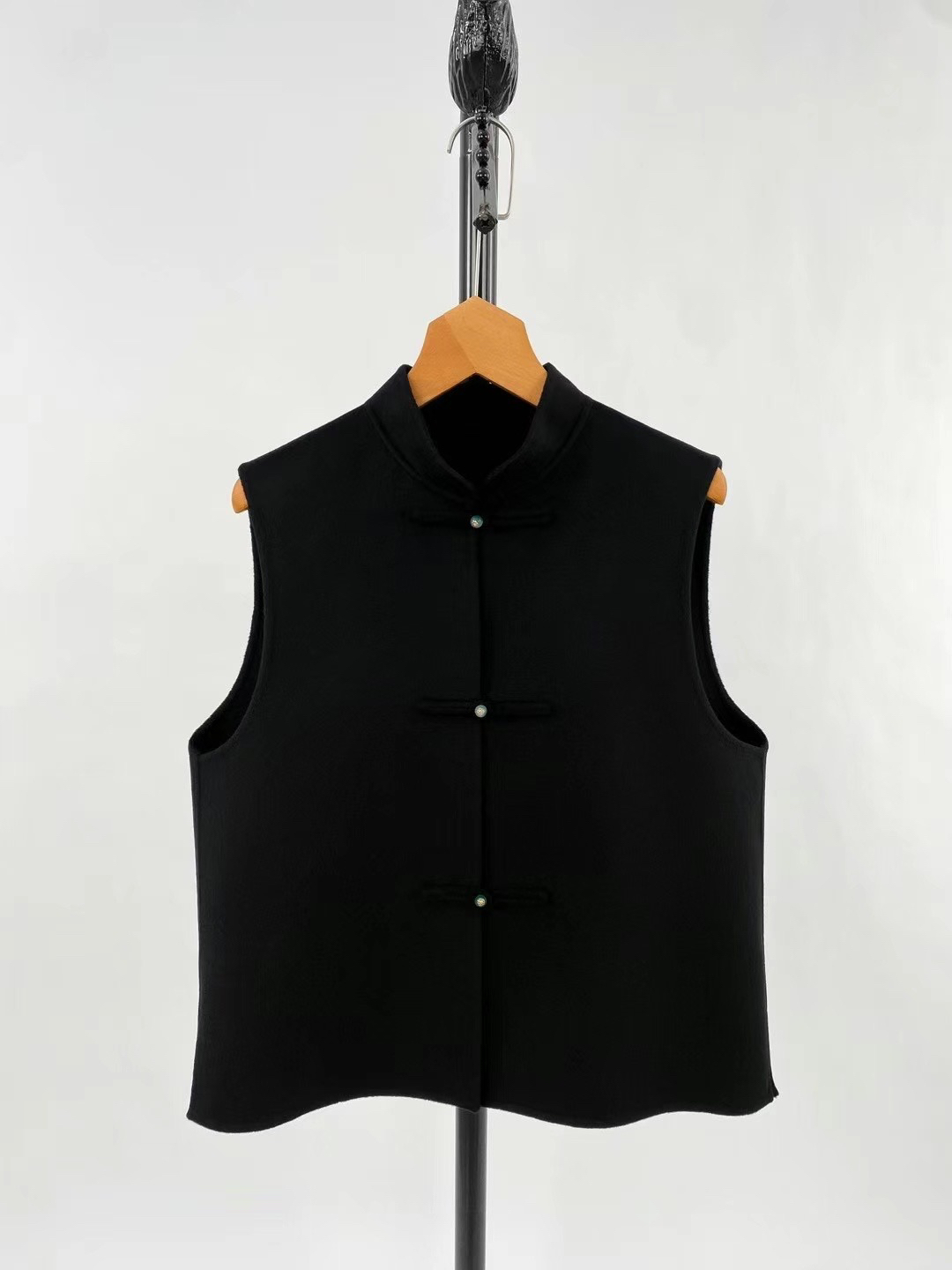 英淘 硬核时髦 14.5微米钻石级双面纯羊绒无袖轻中式背心马甲