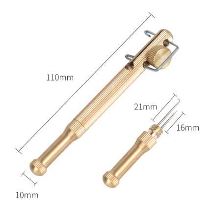 鱼钩手动绑钩器绑钓器 钓鱼拴钩器纯铜打结器绑线邦钩器子线双钩