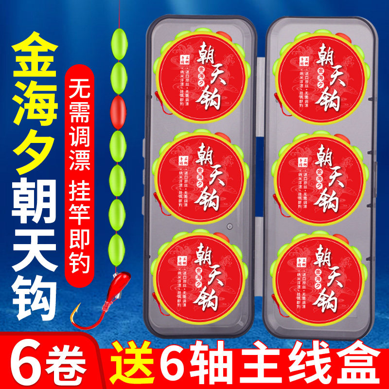 七星漂线组金海夕朝天钩传统钓鱼钩高灵敏鱼线套装野钓鲫鱼漂成品,户外/登山/野营/旅行用品,线组,淘宝优惠券,粉丝福利购,淘宝优惠卷