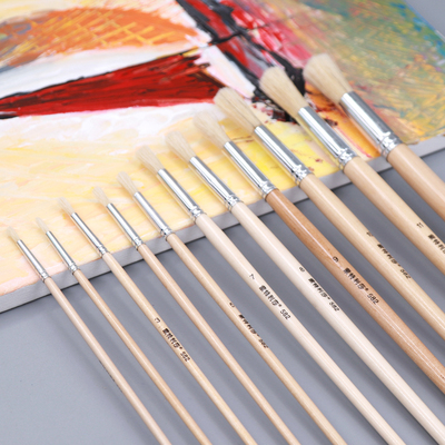 蒙特利莎582油画笔圆头猪鬃单支