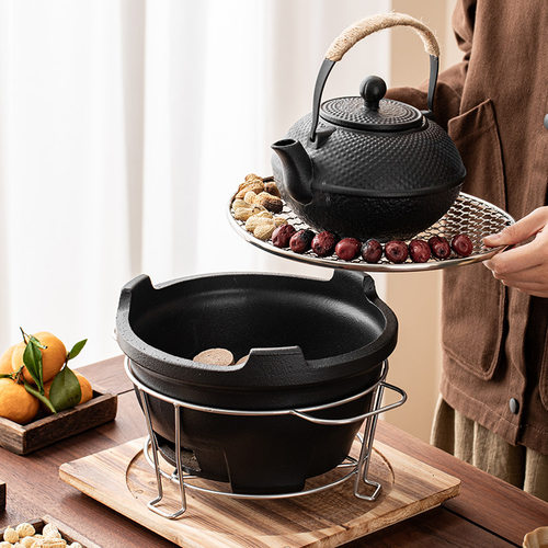 烧烤炉围炉煮茶家用室内老式打边炉网红烤火炉子木炭泥炉户外碳炉