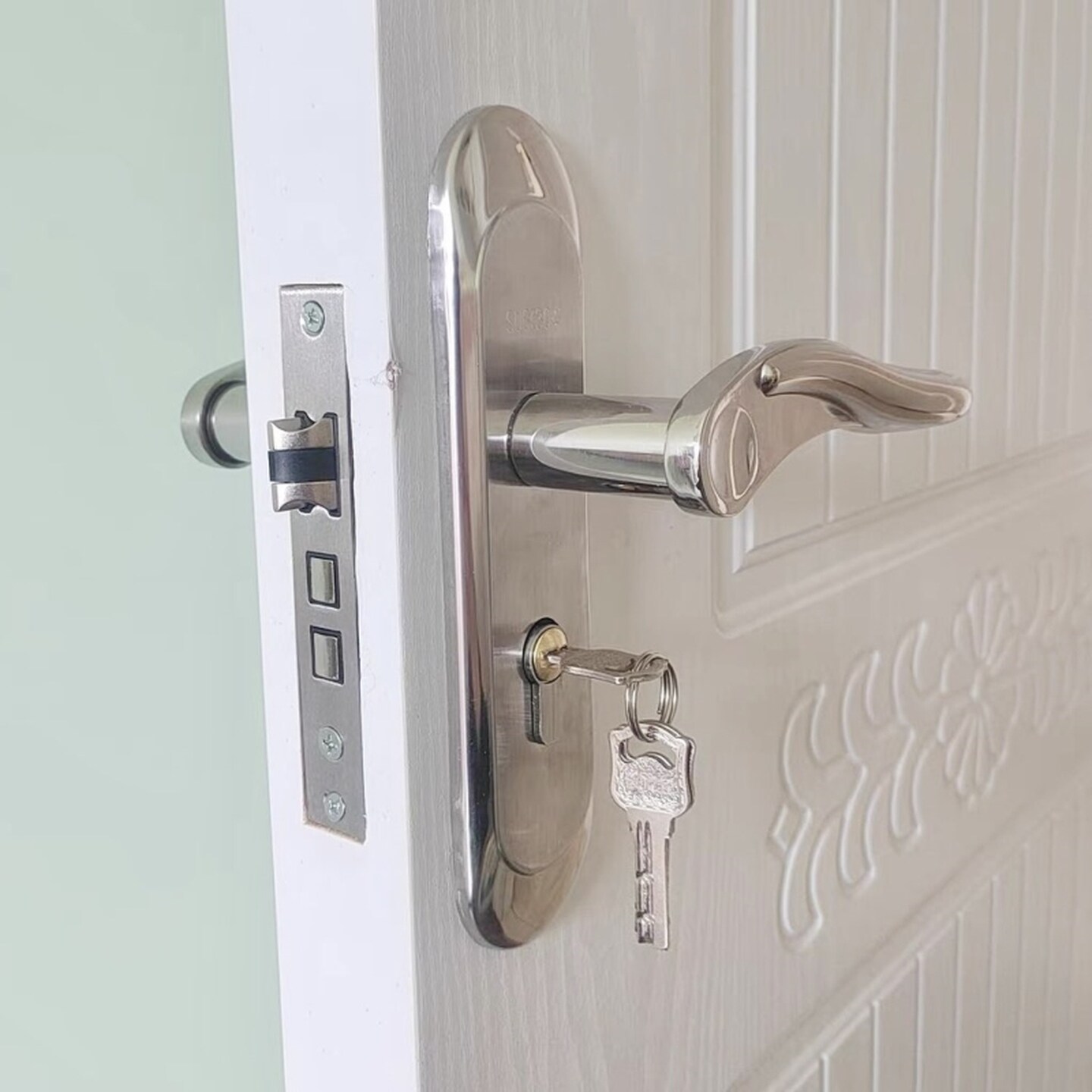 门把手面板锁卧室内门通用型门锁静音房间锁具旧门换锁家用锁