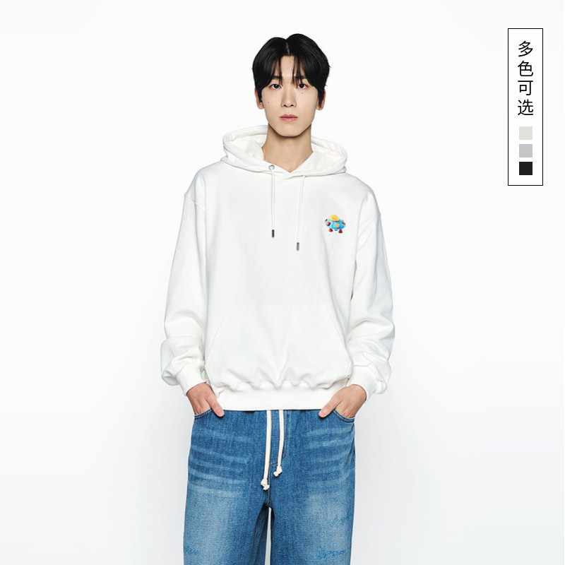 ADLV 2025春夏新品卫衣外星人系列背面粘土印花男女同款连帽卫衣
