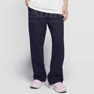 黑色棉 日常通勤直筒裤 ADLV秋冬裤 子BELLY熊拼贴字母标志休闲长裤