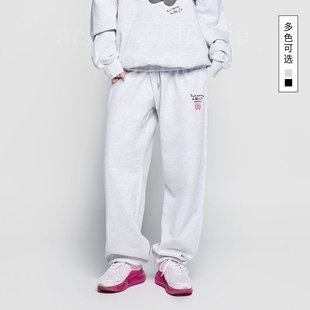 自然腰束脚裤 子小兔子BELLY熊印花设计休闲长裤 男女 裤 ADLV秋冬款
