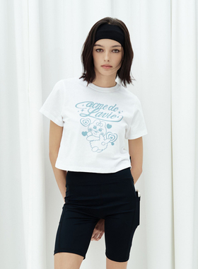 【OPANCHU USAGI】ADLV韩国潮牌2025夏季新款内裤兔联名短款T恤女