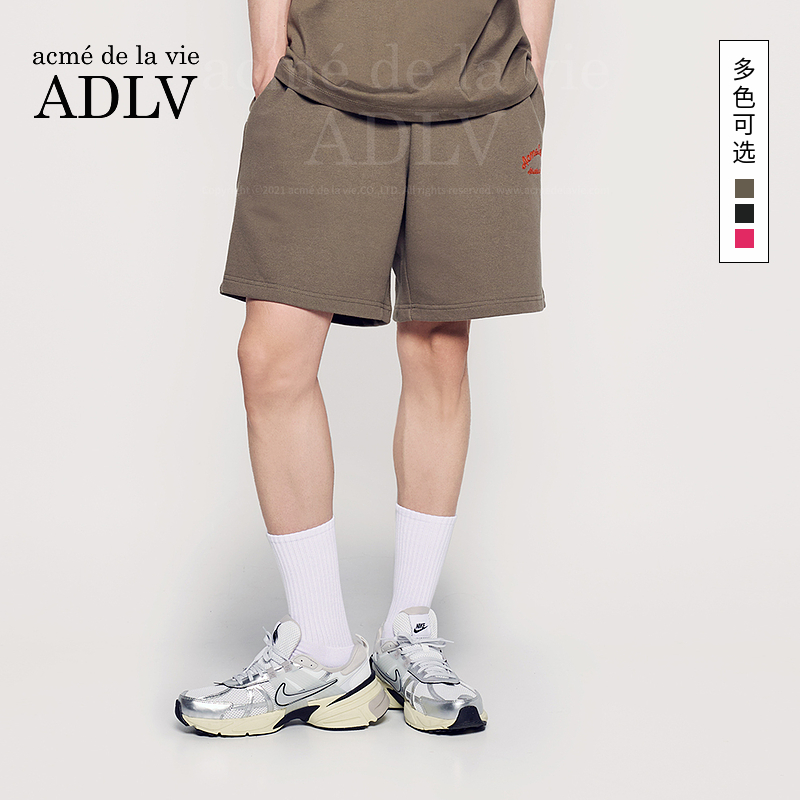 ADLV潮牌夏季新款纯色潮流休闲经典百搭运动短裤子男女同款自然腰