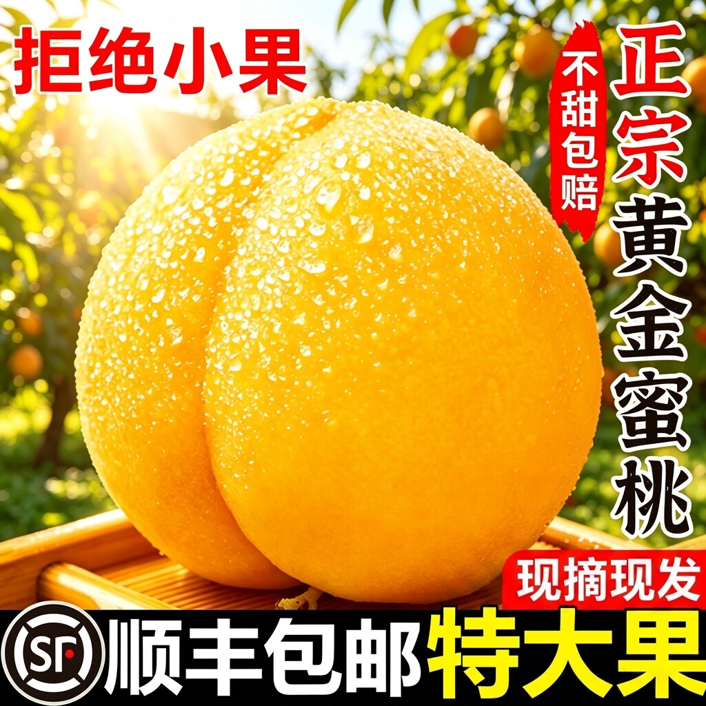 我超甜！特大黄毛桃顺丰次日达