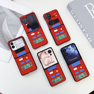 宝可梦图鉴机适用小米mixflip手机壳华为pocket2保护套OPPOFindN3Flip防摔壳荣耀MagicVFlip立体浮雕Novaflip