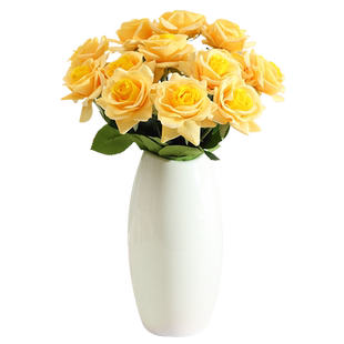 手感保湿玫瑰花高档仿真花假花花束插花干花客厅装饰摆件餐桌摆设