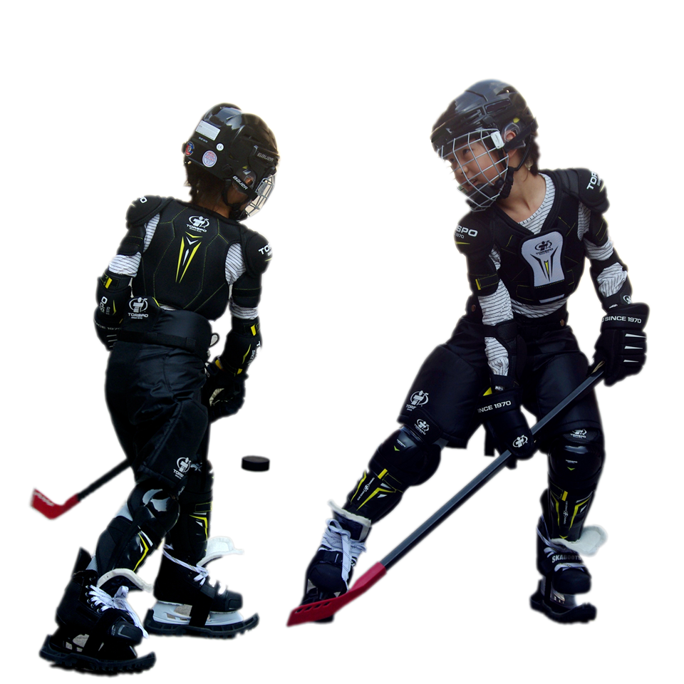 儿童HOCKEY轮滑运动护具套装冰球护胸护肘防护裤护腿手套带收纳包