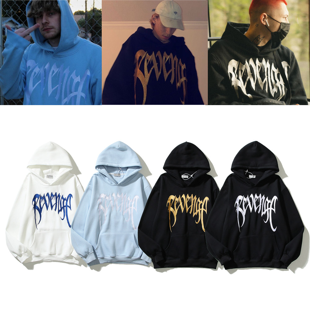 刺绣美式连帽卫衣宽松情侣休闲