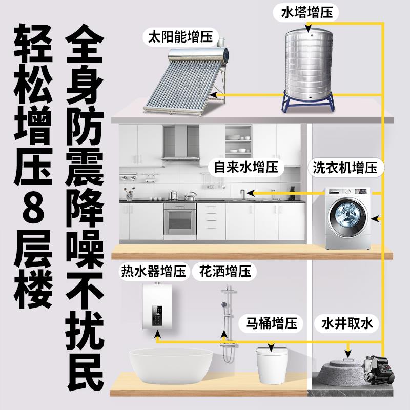 新款增压泵家用静音自吸泵全自动自来水抽水泵太阳能压力管道包邮