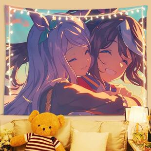 赛马娘背景布动漫二次元房间装饰挂布学生寝室上铺布置墙布卡通