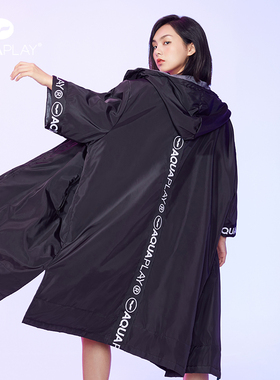 速干浴巾游泳冬训浴袍防风防寒保暖加厚潜水服男女款斗篷浮潜泳衣